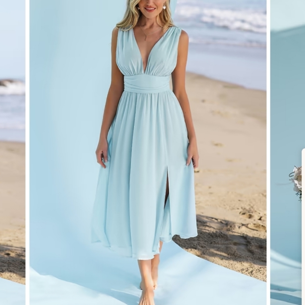 Cupshe Blue Midi Dress